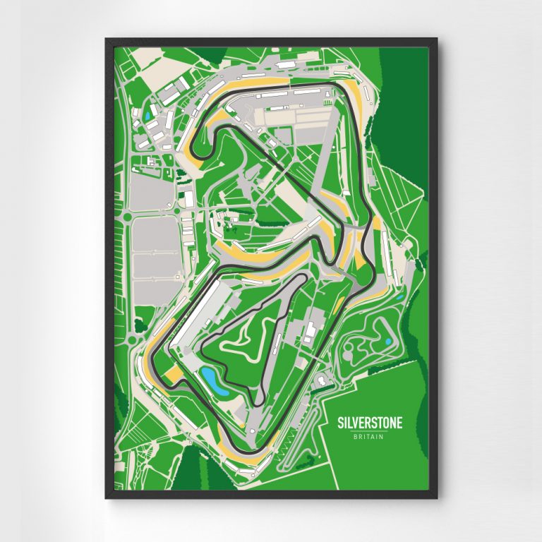 Silverstone Circuit Map Grand Prix Art