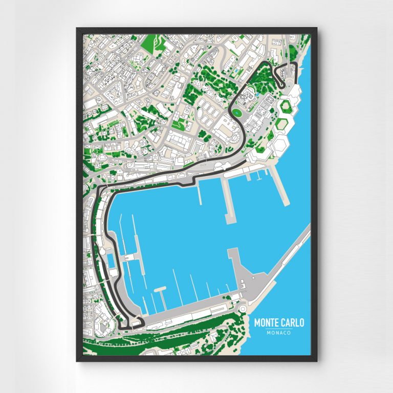 Circuit de Monaco - Grand Prix circuit map - Grand Prix Art